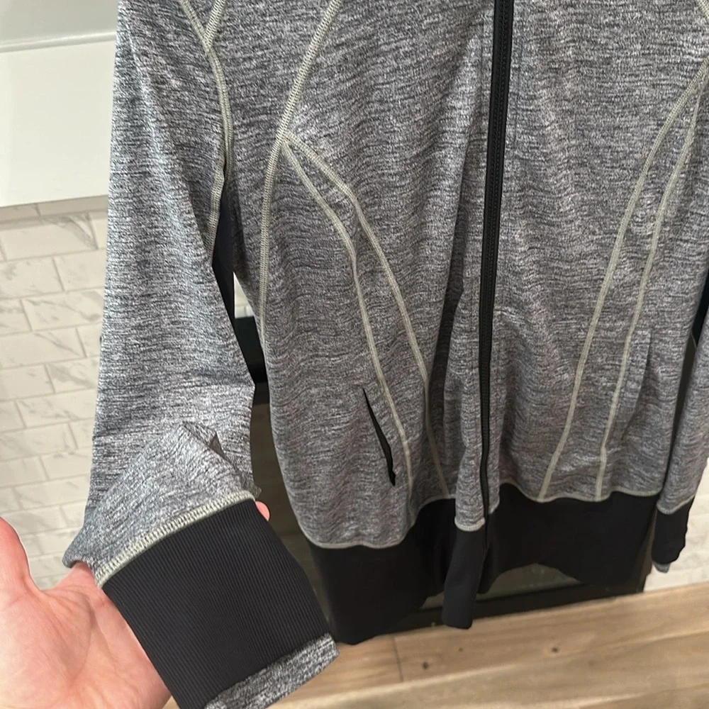 Lululemon Daily Practice Jacket Space Dye Camo Black Dark Slate / Black - Picture 7 of 9